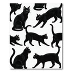 Midnight Black Cat Compilation Rug
