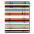 Muted Earthy Tone Horizontal Stripes Rug