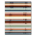 Muted Earthy Tone Horizontal Stripes Rug