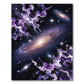 Ethereal Purple Galaxy Swirl Nebula Rug