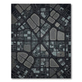 Modern Gray Urban Grid Rug
