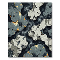 Abstract Cracked Stone and Smoke Texture Rug