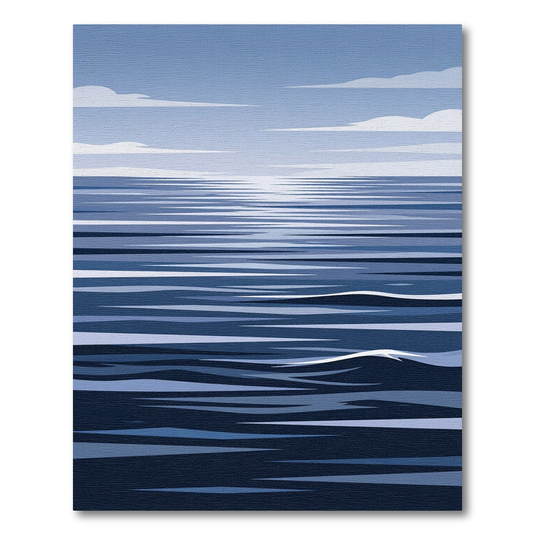 Blue Horizon Abstract Water Rug