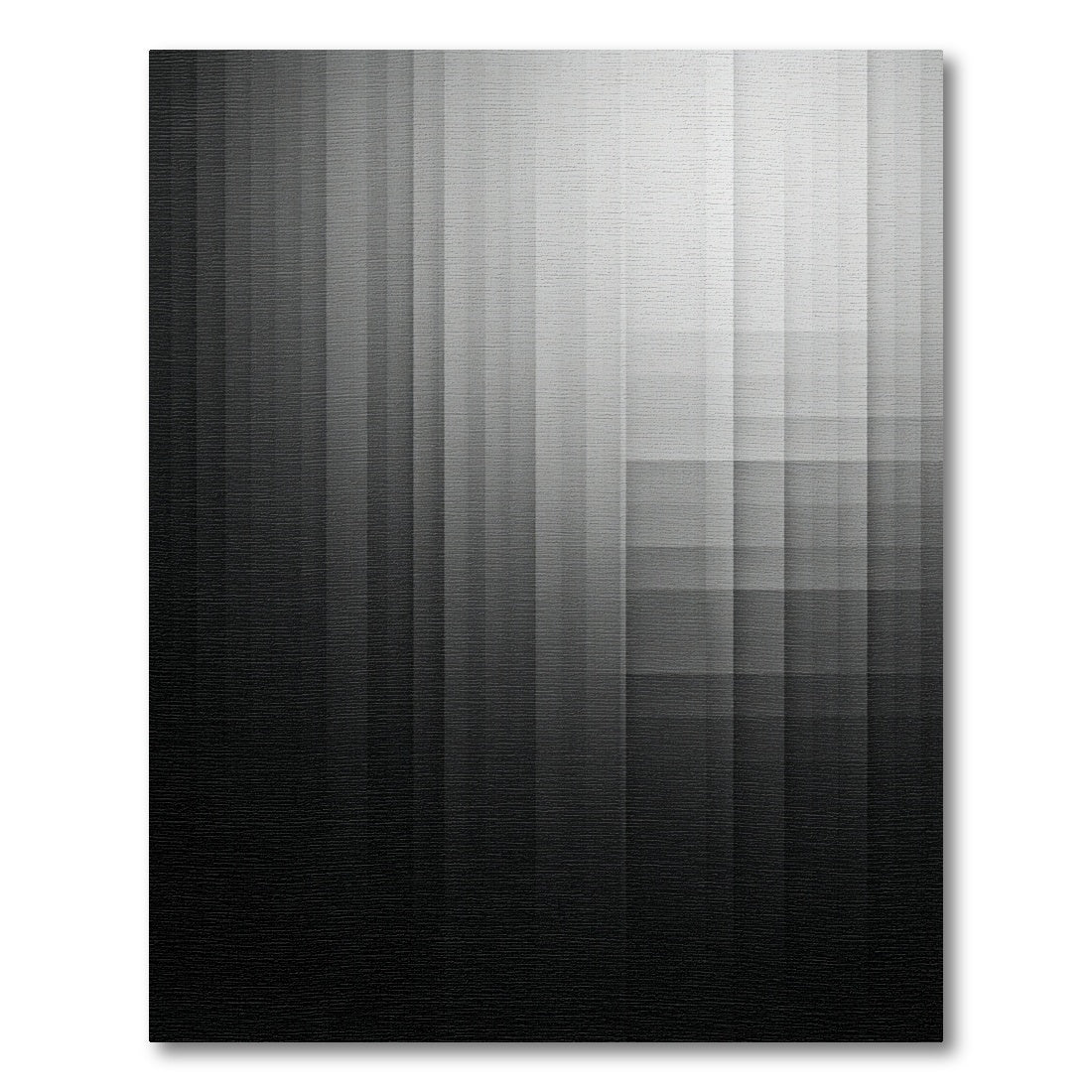 Minimalist Monochrome Linear Gradient Abstract Rug