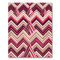Crimson Pink Chevron Peaks Rug