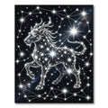 Celestial Goat Constellation Starry Night Rug