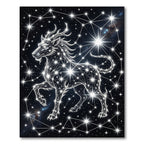Celestial Goat Constellation Starry Night Rug