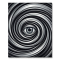 Monochrome Optical Illusion Vortex Eye Rug