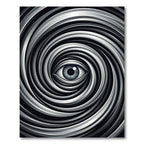 Monochrome Optical Illusion Vortex Eye Rug