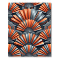 Art Deco Copper and Slate Fan Rug