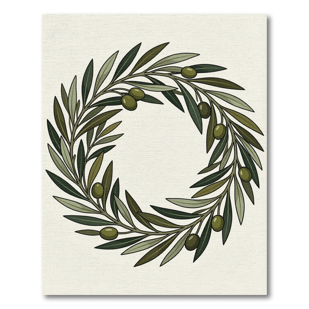 Olive Branch Wreath Botanical Rug