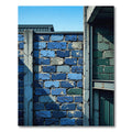 Deep Blue Cobblestone Texture Tones Rug