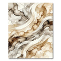 Fluid Sepia Abstract Swirl Rug