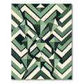 Sage Geometric Kite Chevron Area Rug