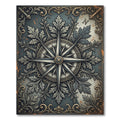 Ornate Gray Acanthus Compass Star Rug