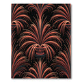 Art Deco Coral Fountain Radiant Burst Rug