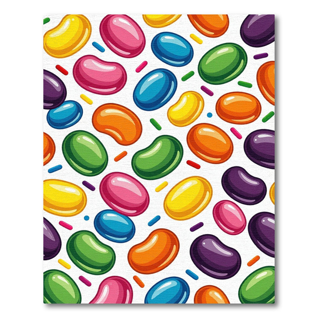 Playful Multicolored Jelly Bean Candy Abstract Rug