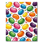 Playful Multicolored Jelly Bean Candy Abstract Rug