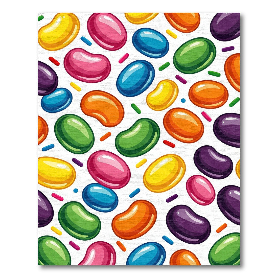 Playful Multicolored Jelly Bean Candy Abstract Rug