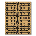 Black Arrow Pattern Tan Background Rug