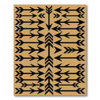 Black Arrow Pattern Tan Background Rug