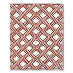 Terracotta Lattice Trellis Overlay Rug