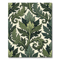 Botanical Forest Green Acanthus Leaf Damask Rug
