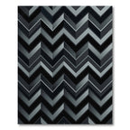 Monochromatic Chevron Stacking Rectangle Accents Rug