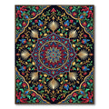 Midnight Jewel Floral Medallion Textile Rug
