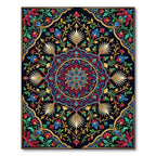 Midnight Jewel Floral Medallion Textile Rug