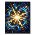 Cosmic Radiant Gold Burst Starry Sky Rug