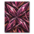 Geometric Magenta Crystal Star Art Rug
