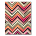 Warm Sunset Tribal Chevron Rug