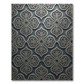 Silver Arabesque Tiled Pattern Rug