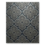 Silver Arabesque Tiled Pattern Rug
