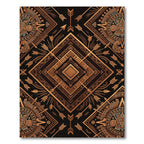 Aztec Gold Geometric Tribal Arrow Rug