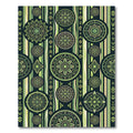 Green Tribal Mandala Stripe Rug