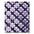 Deep Purple Diagonal Grid Rug