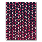 Crimson Gradient Droplet Collage Rug