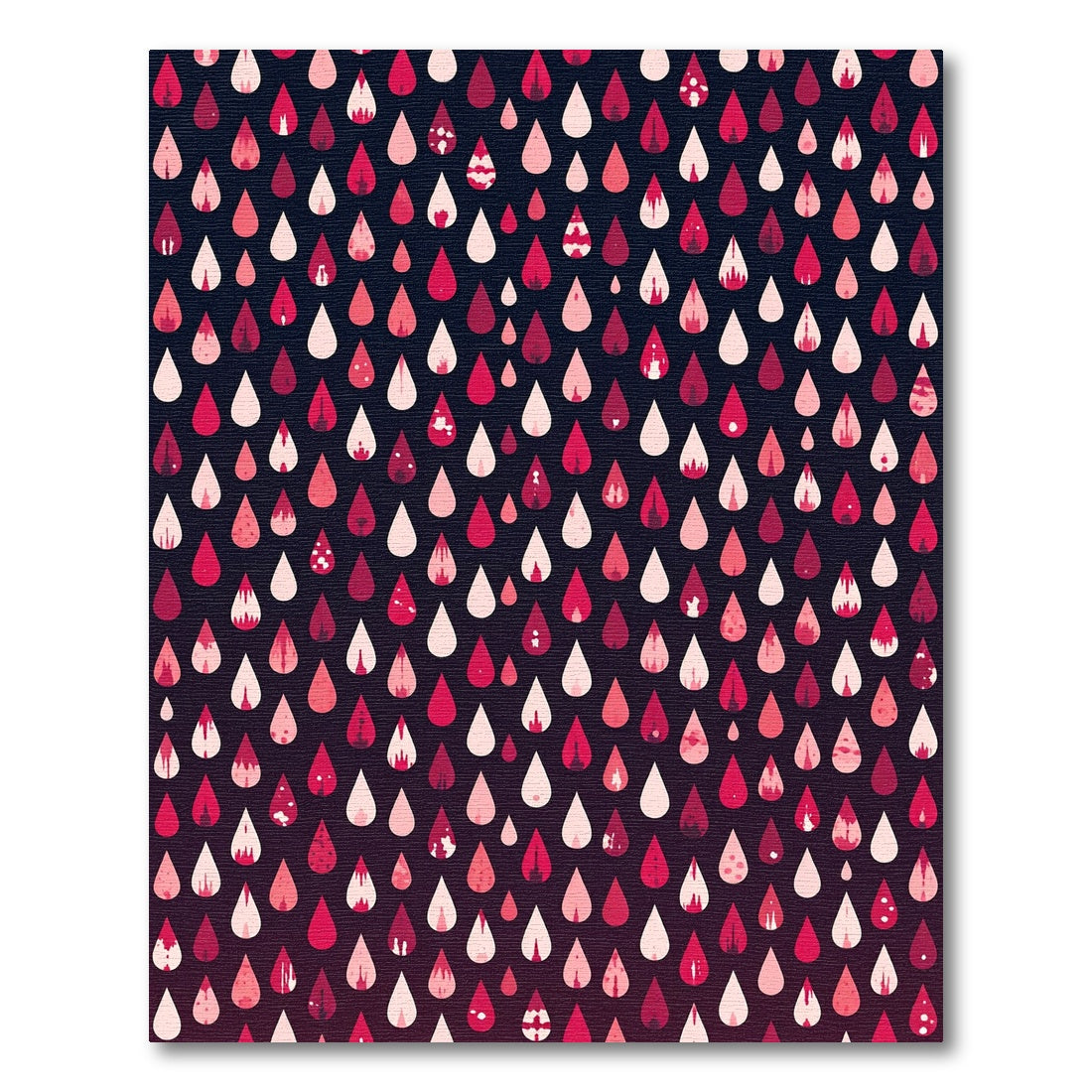 Crimson Gradient Droplet Collage Rug