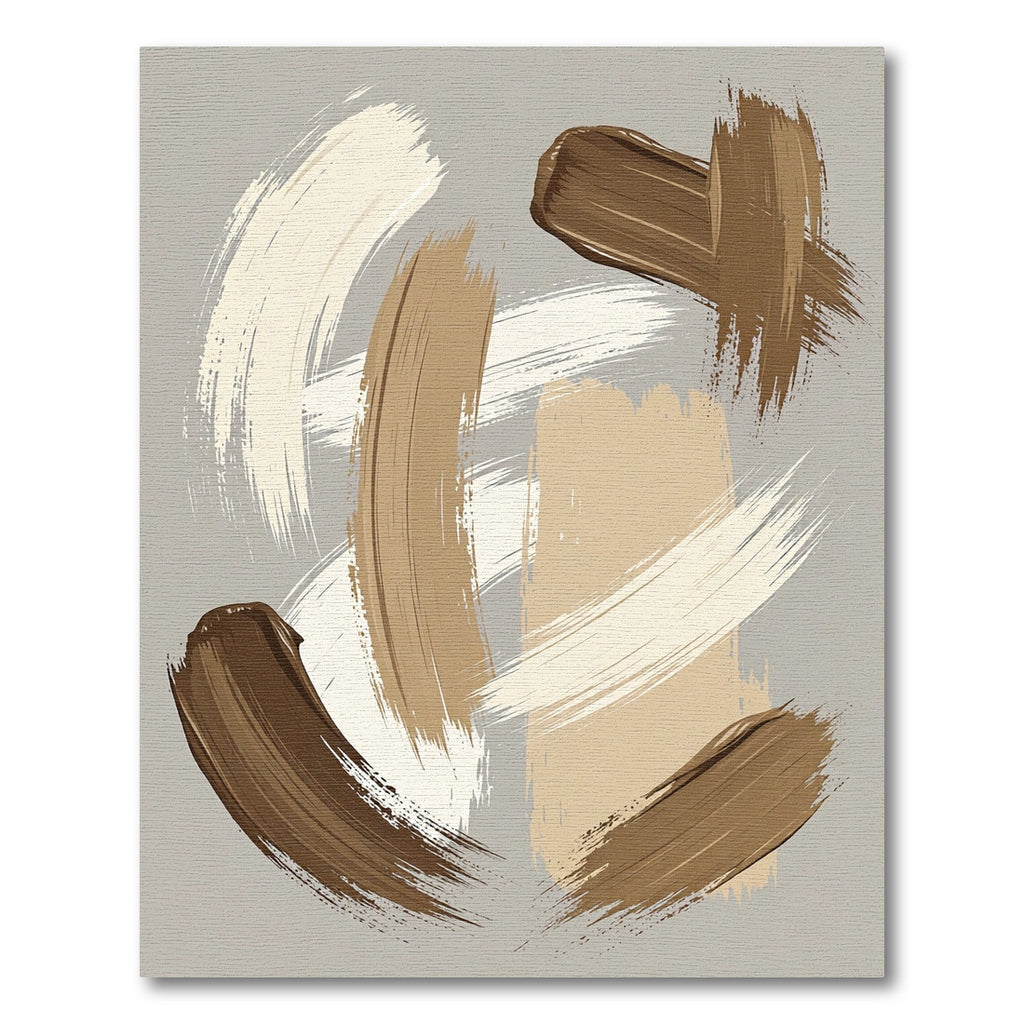 Earthy Tones Abstract Brushstroke Rug