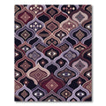 Crimson and Lavender Evil Eye Ogee Rug
