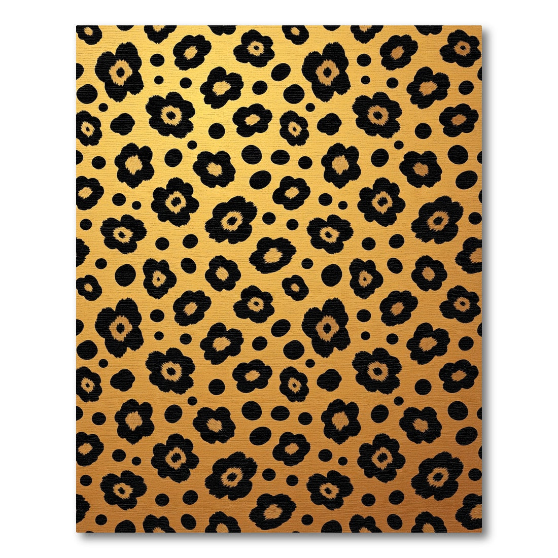 Gold Leopard Spot Minimalist Rug