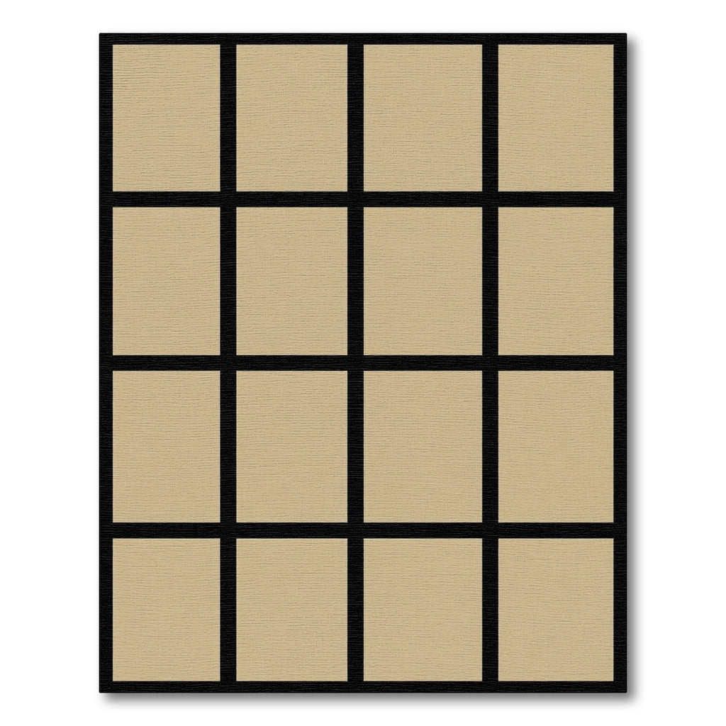 Light Beige Subtle Grid Rug