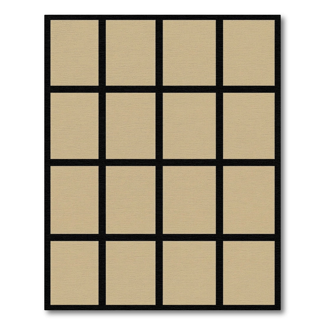 Light Beige Subtle Grid Rug
