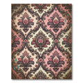 Vintage Pink Floral Damask Rococo Rug