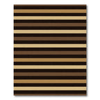 Modern Earthy Tones Linear Striped Rug