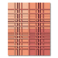 Terracotta Geometric Grid Composition Rug