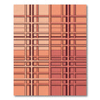 Terracotta Geometric Grid Composition Rug