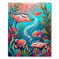 Vibrant Aquatic Sea Life Scene Rug